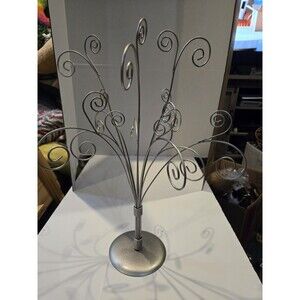 Tripar International 33175 11 Arm Silver Metal Tabletop Tree Card Holder